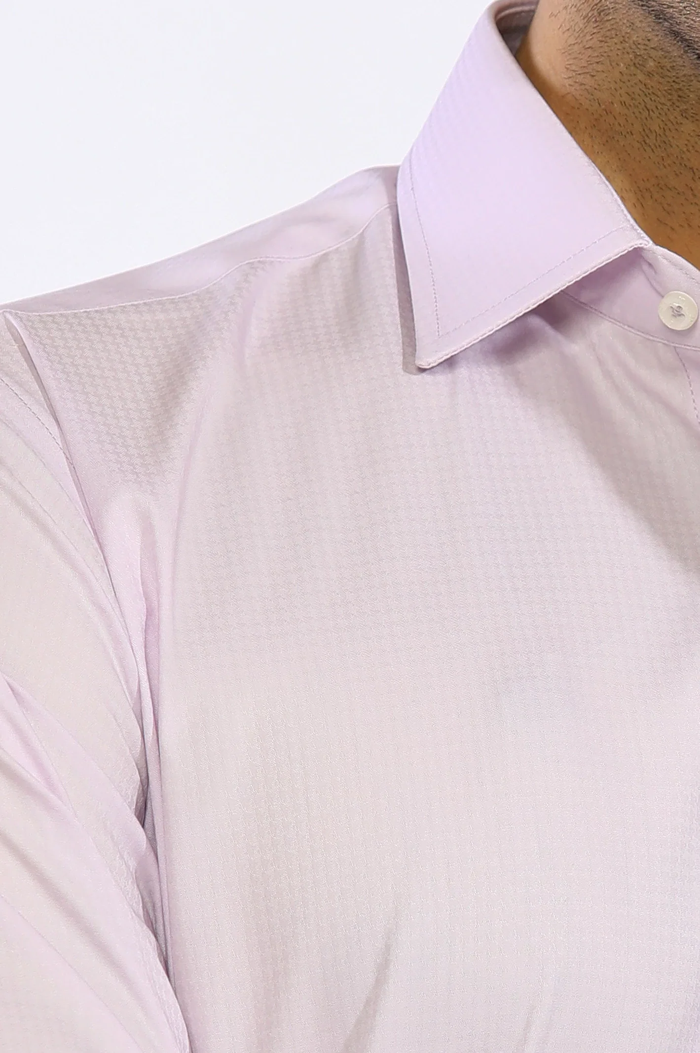 Purple Dobby Self Formal Shirt - Image 3