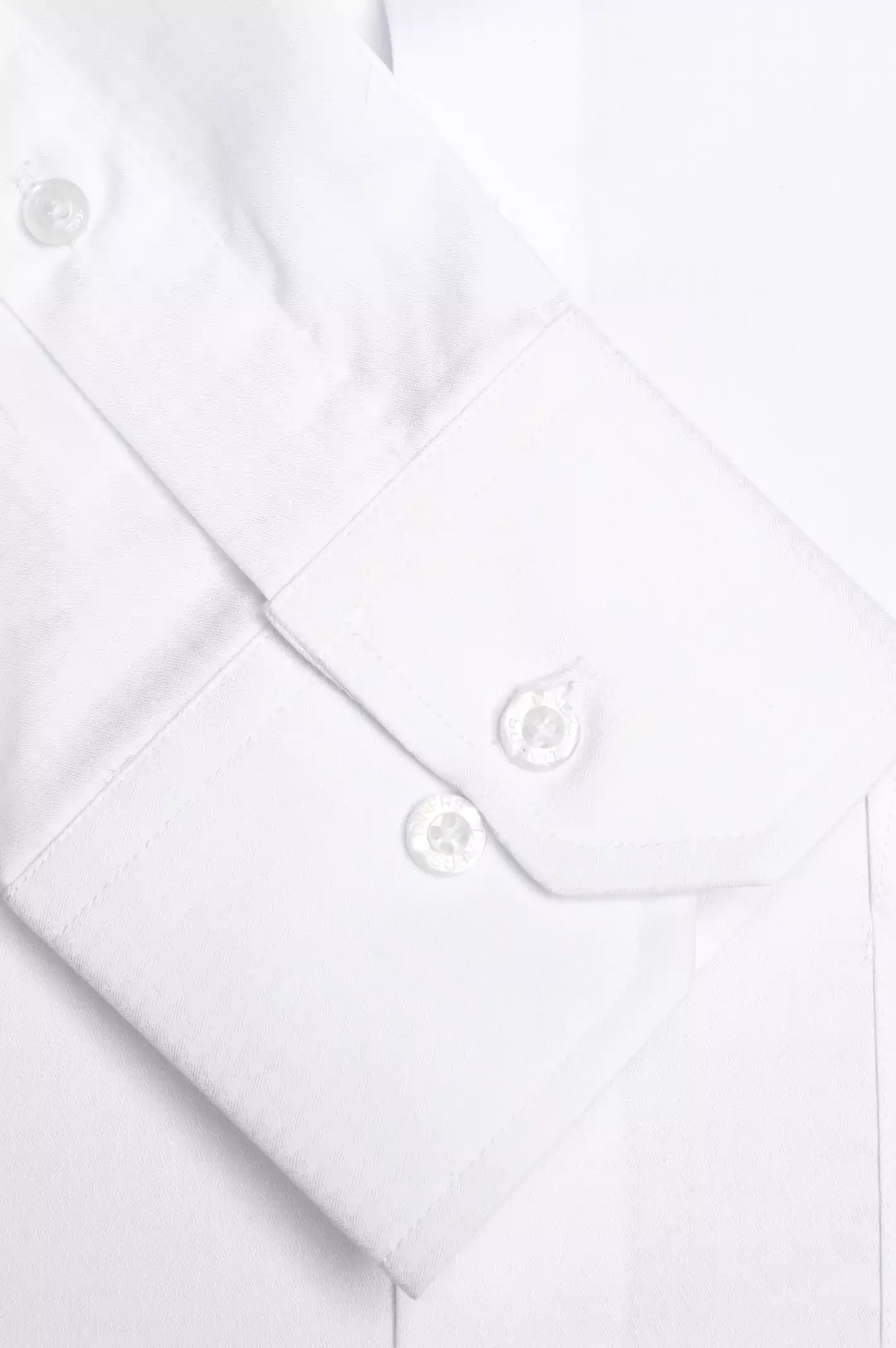 White Self Dobby Formal Shirt - Image 3