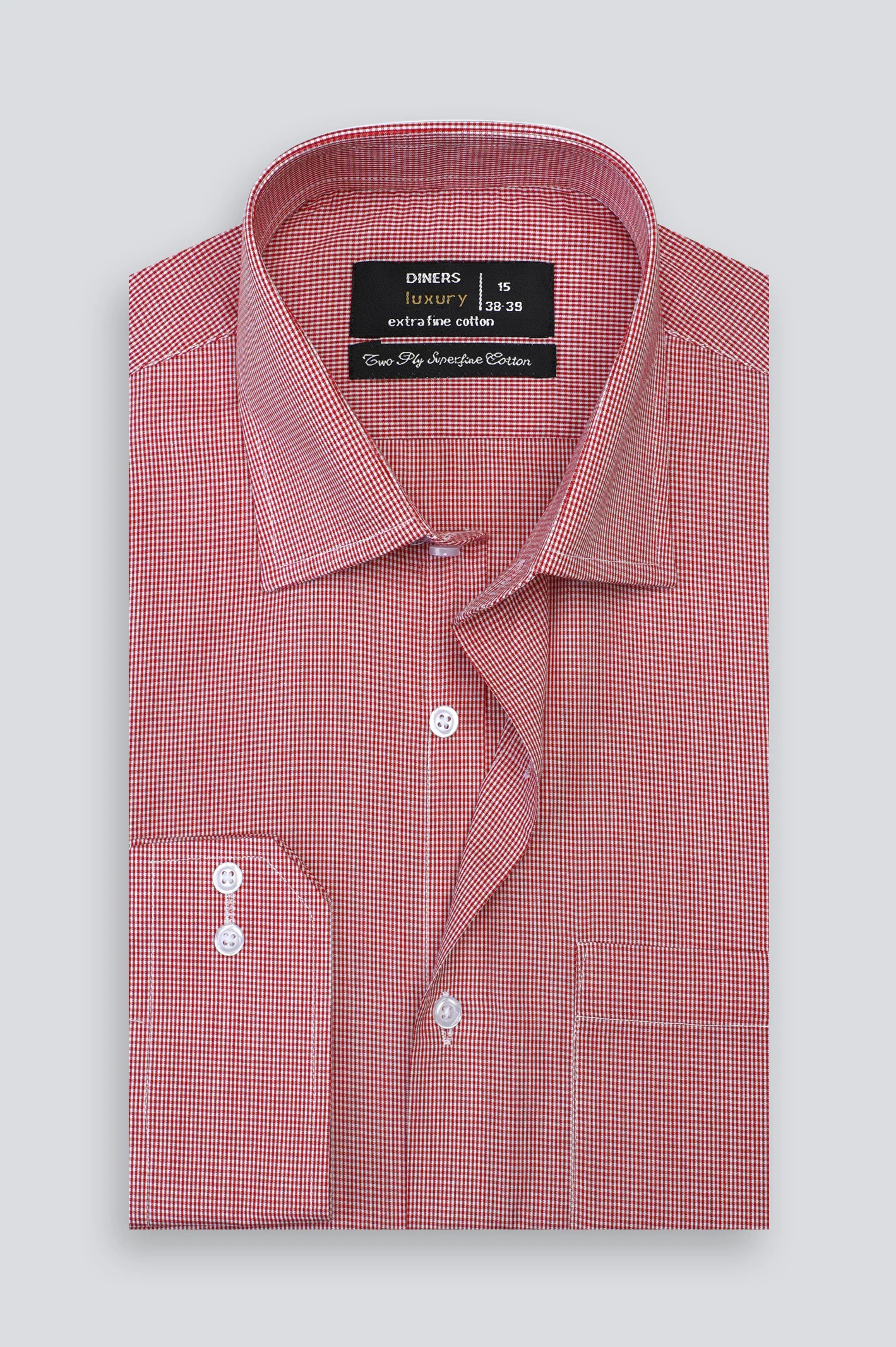 Red Houndstooth Formal Shirt - Image 4