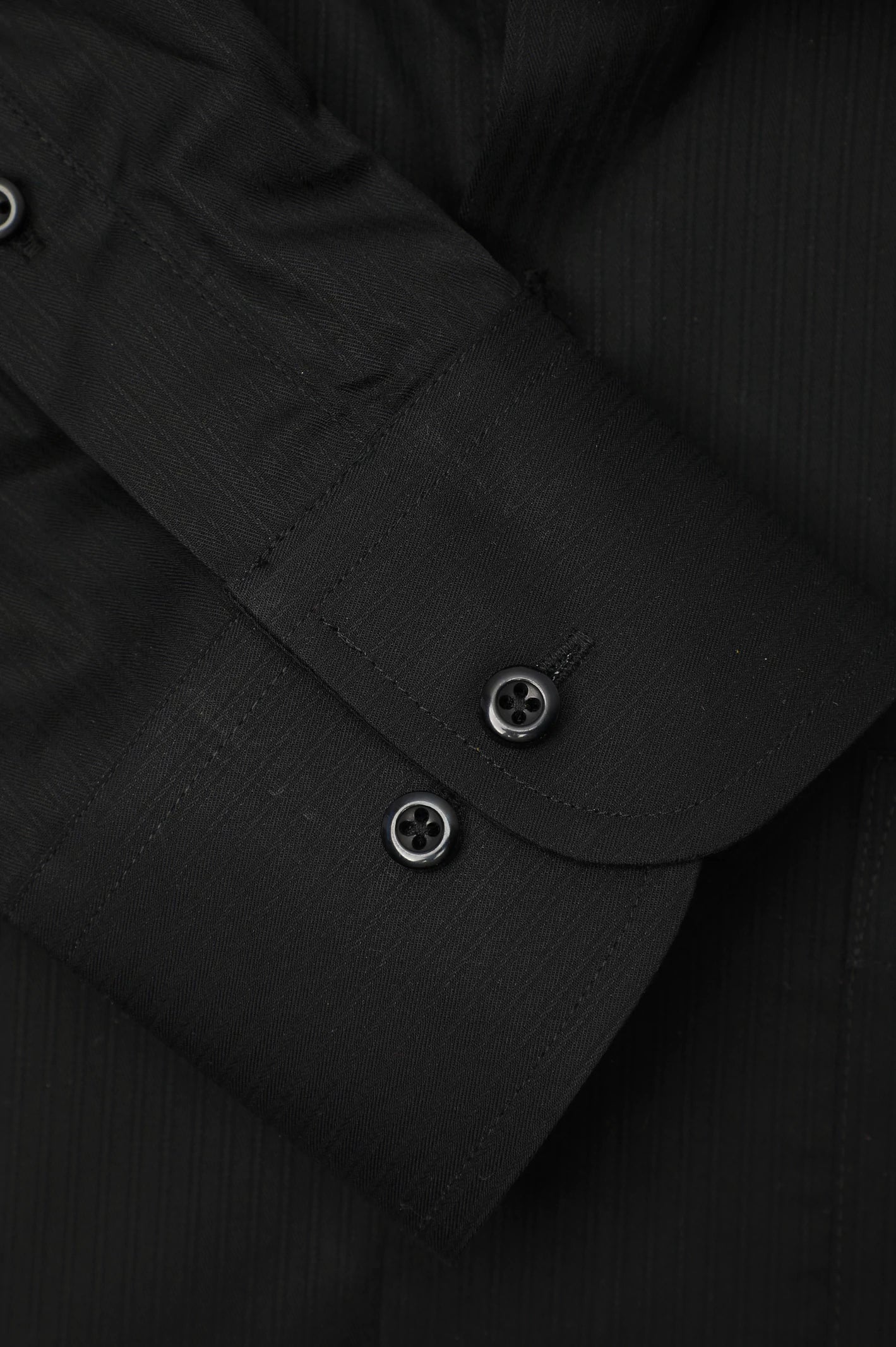 Black Stripe Textured Formal Shirt - Image 3