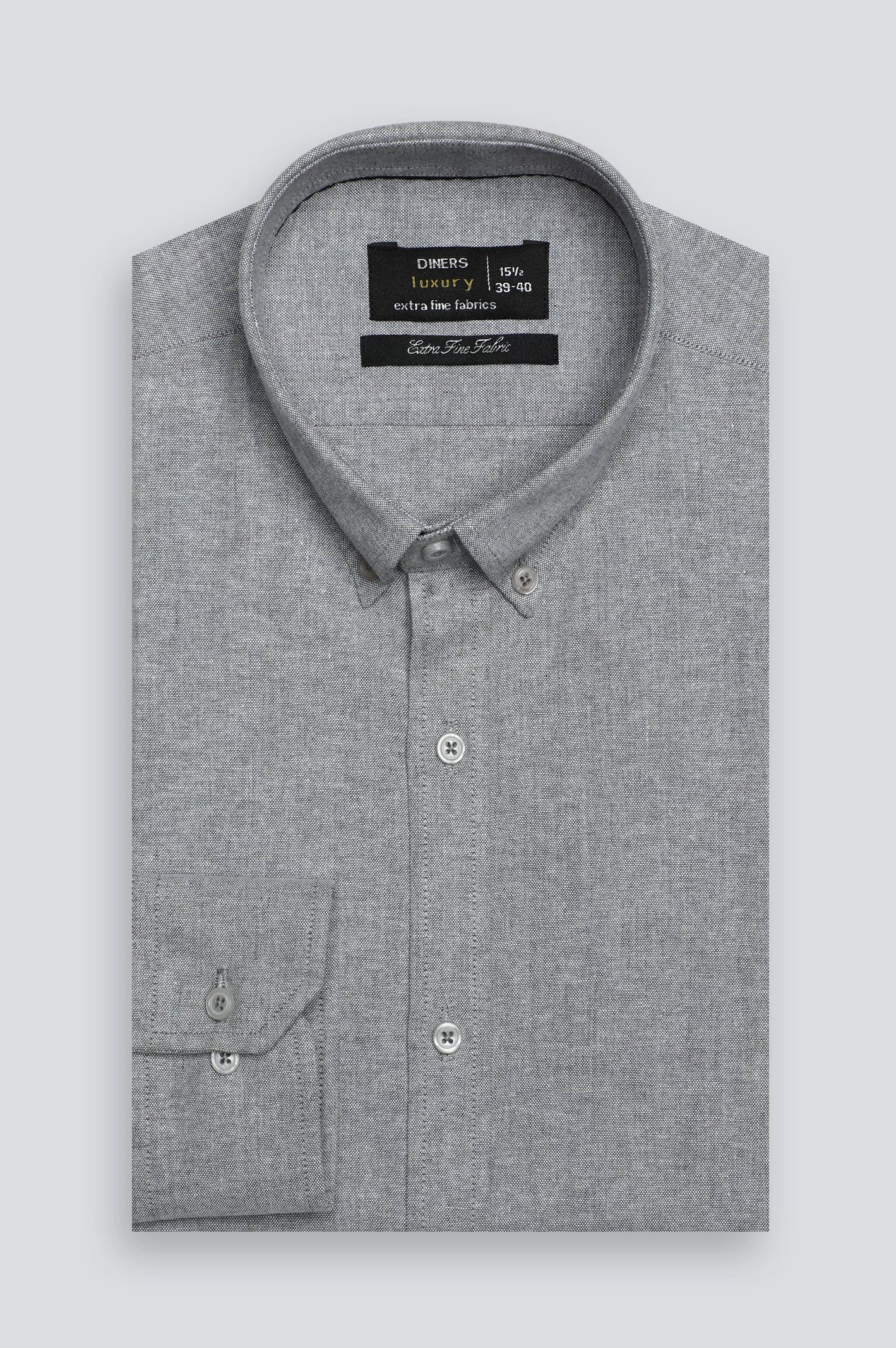 Grey Textured Formal Shirt