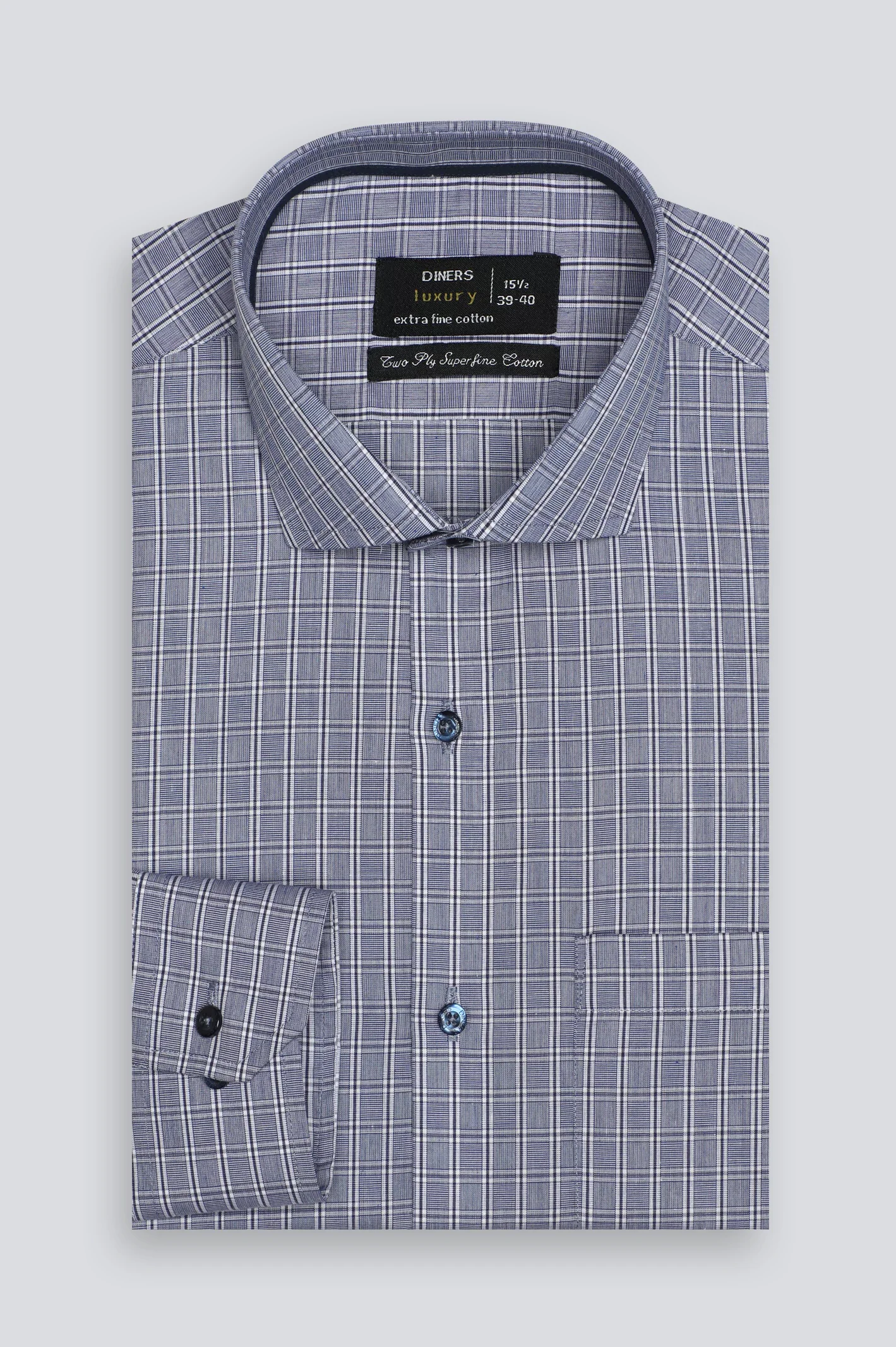 Blue Shepherd Check Formal Shirt