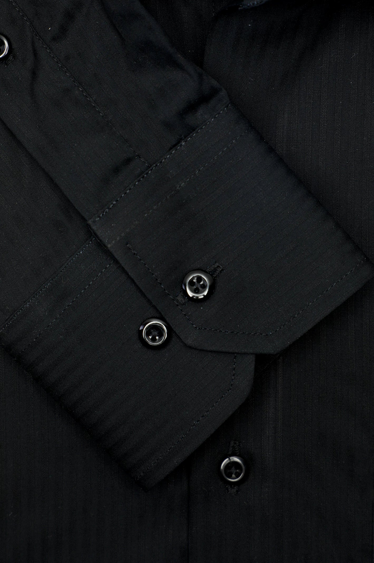 Black Stripe Textured Formal Shirt - Image 3