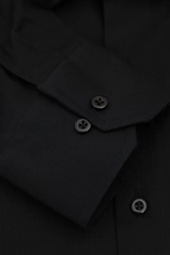 Black Self Textured Formal Shirt - Image 3