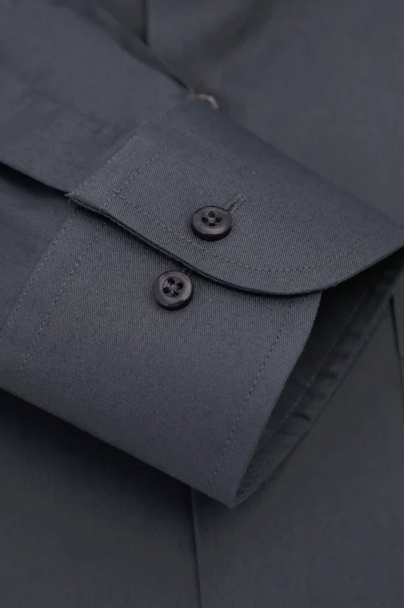 Grey Self Twill Formal Shirt - Image 3