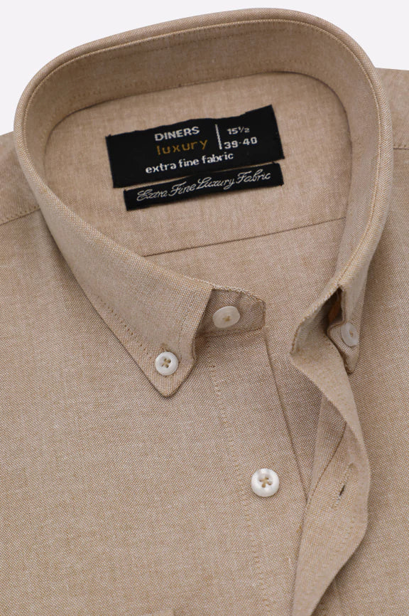 Fawn Self Textured Formal Shirt - Image 2