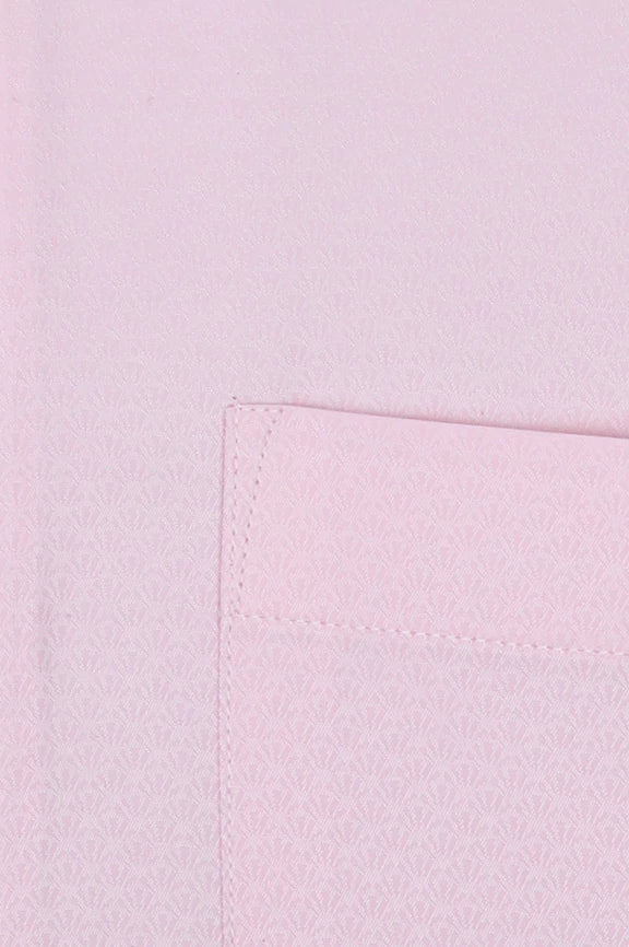 Pink Self Textured Formal Shirt - Image 4