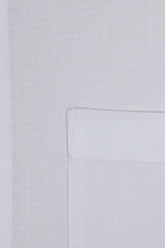 White Self Textured Formal Shirt - Image 4