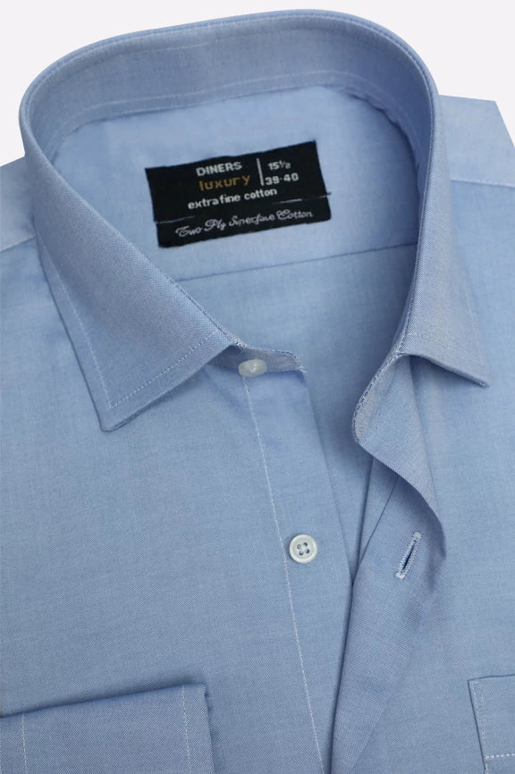 Sky Blue Dobby Formal Shirt - Image 2