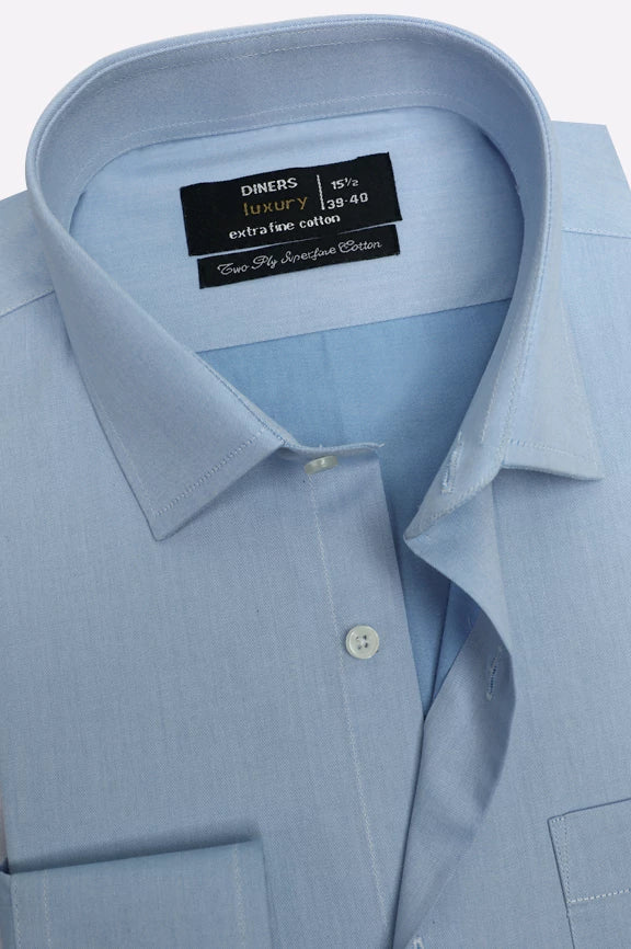 Sky Blue Dobby Formal Shirt - Image 2
