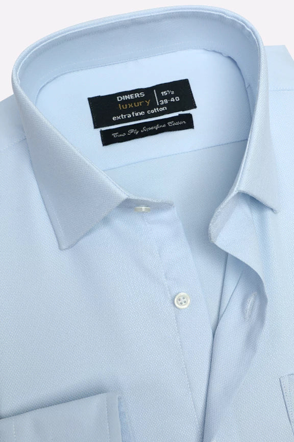 Sky Blue Dobby Formal Shirt - Image 2