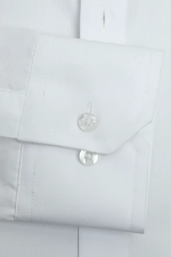 White Plain Formal Shirt - Image 3