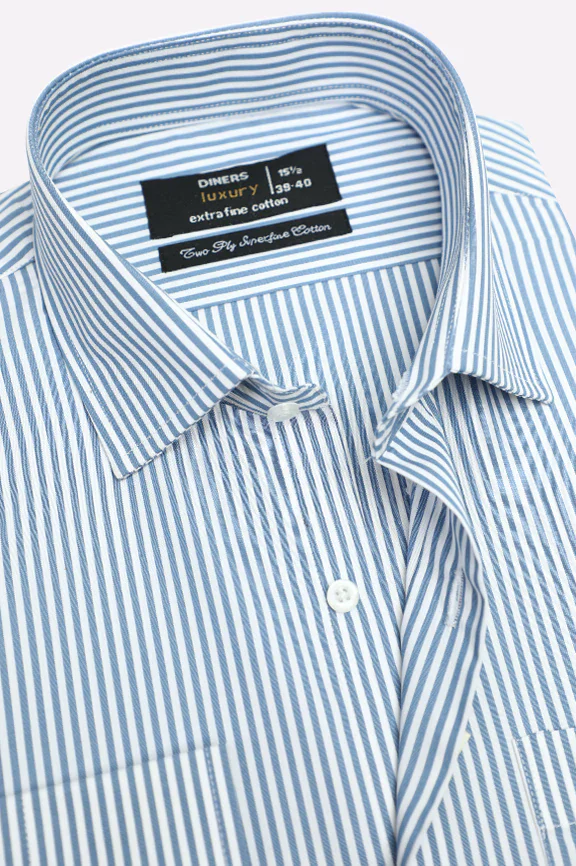 Blue Bengal Stripes Formal Shirt - Image 2