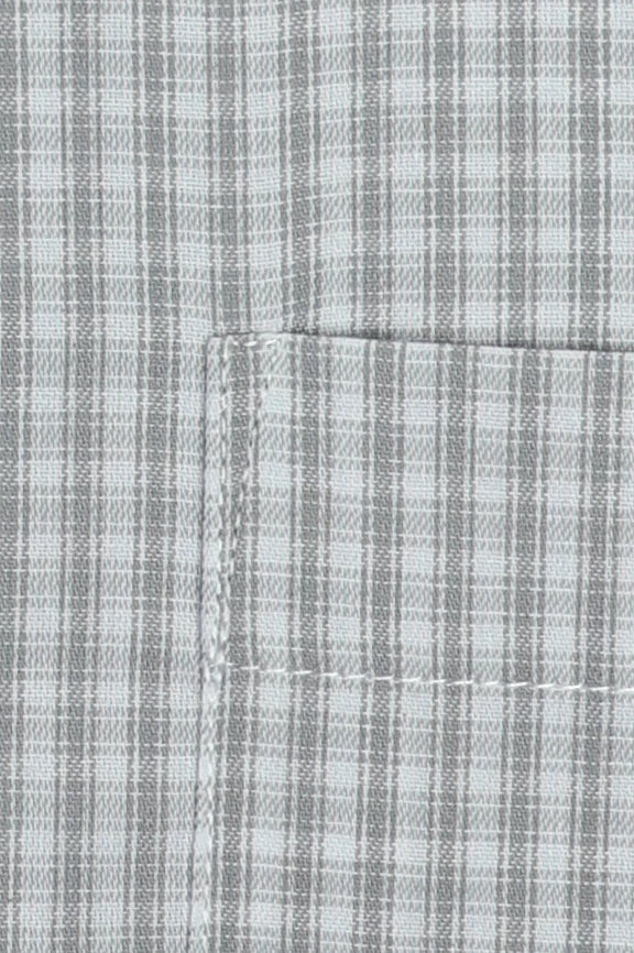 Grey Mini Check Formal Shirt - Image 4