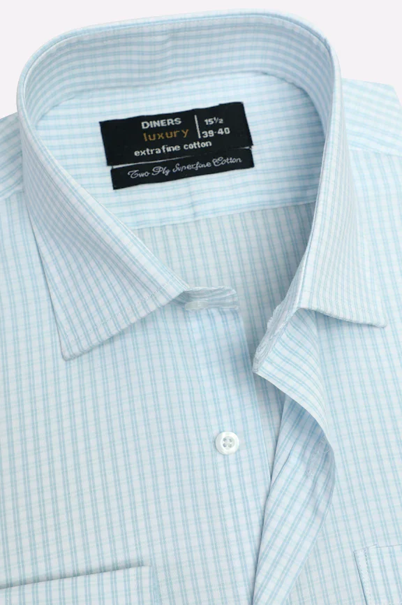 Blue Check Formal Shirt - Image 2
