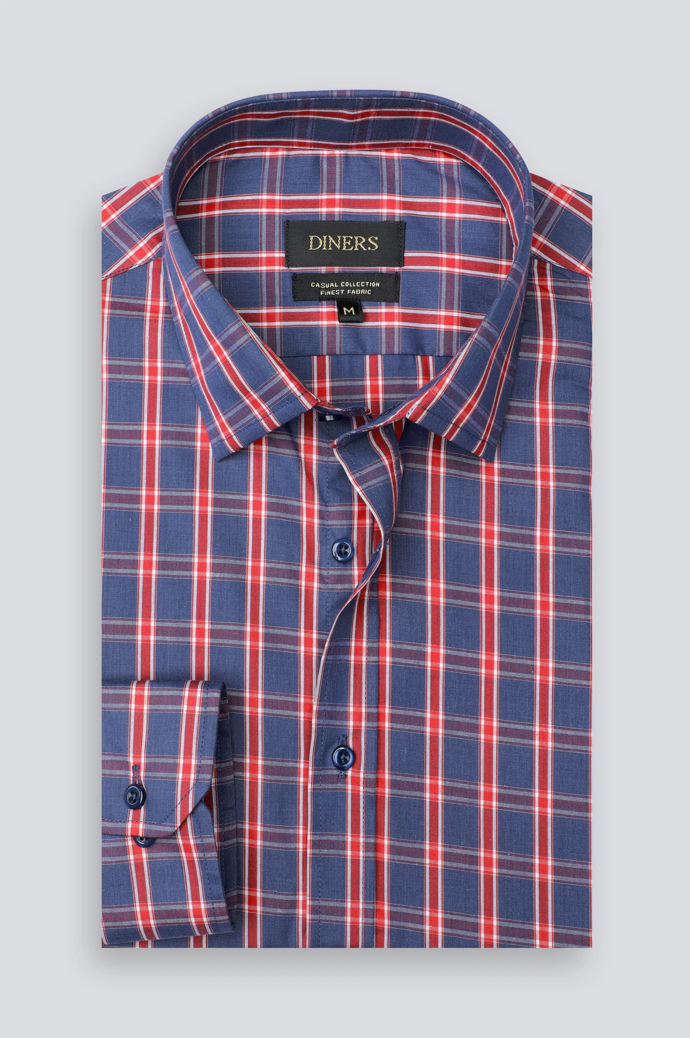 Multicolor Windowpane Check Casual Shirt - Image 4