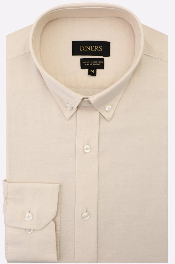 Fawn Self Textured Casual Shirt