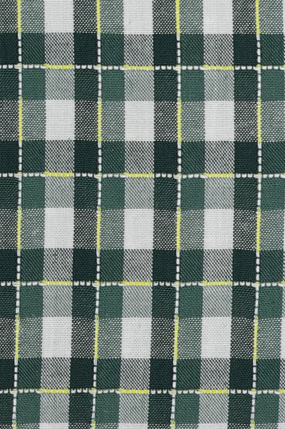 Green Plaid Cotton Casual Shirt - Image 4