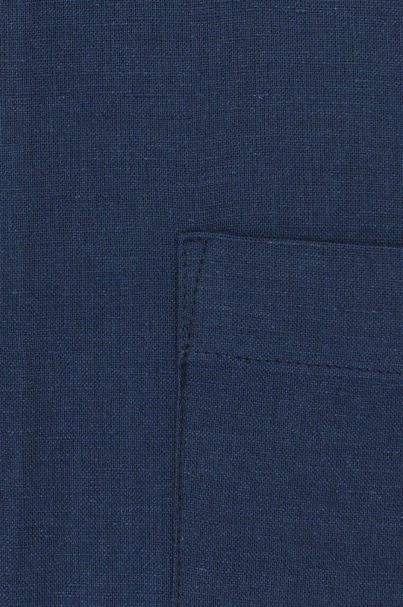 Navy Blue Self Textured Formal Shirt - Image 4