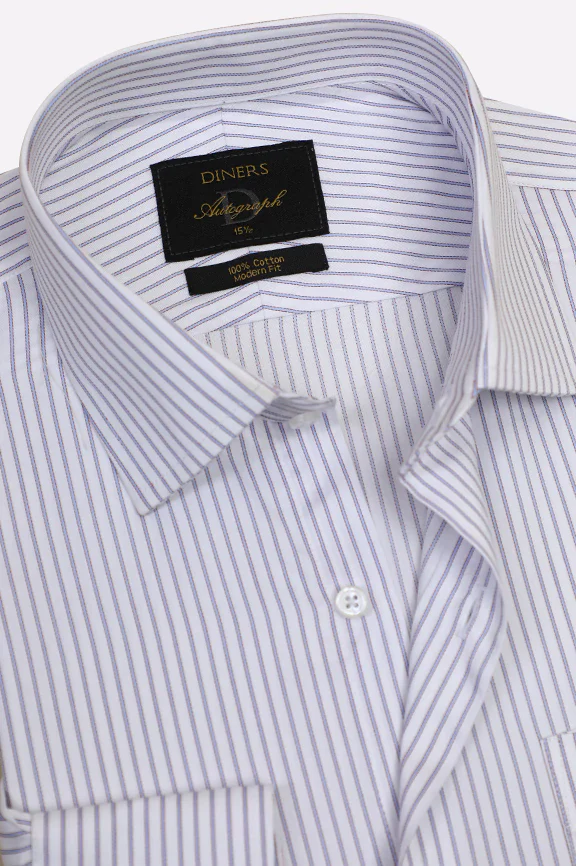 Multicolor Stripes Formal Autograph Shirt - Image 2