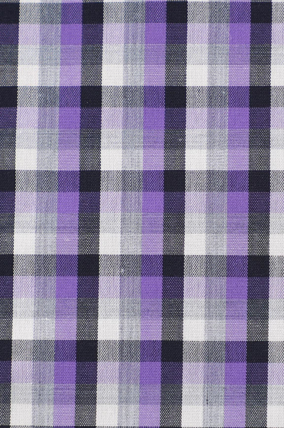 Purple Plaid Check Casual Shirt - Image 4