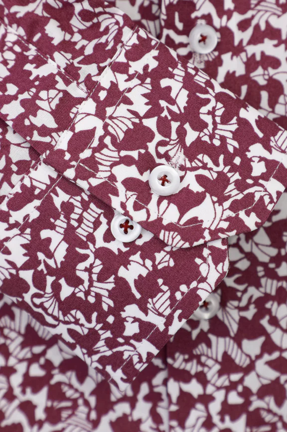 Purple Printed Casual Shirt - Image 3