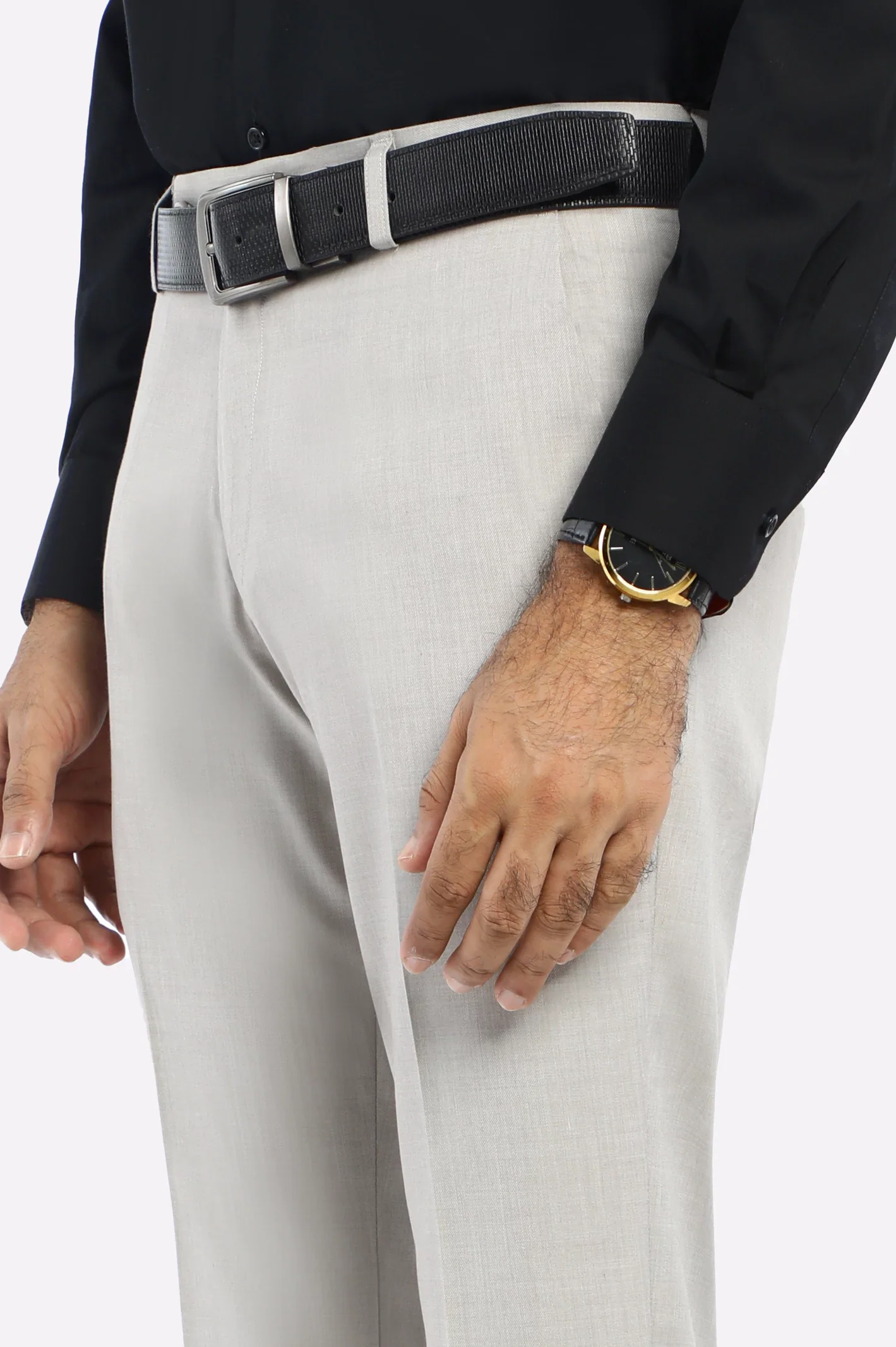 Sand Slim Fit Formal Trouser - Image 2