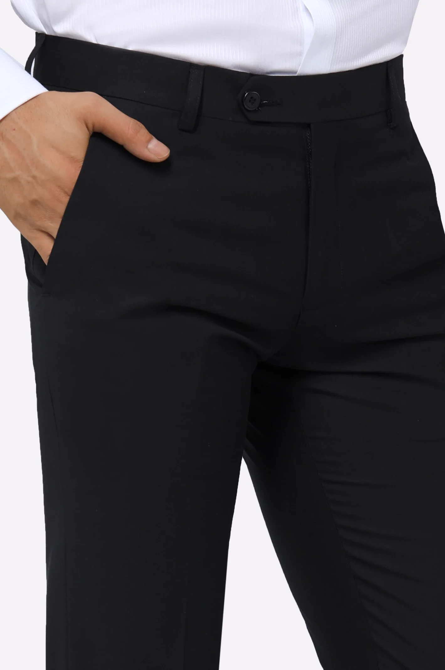 Black Slim Fit Formal Trouser - Image 2