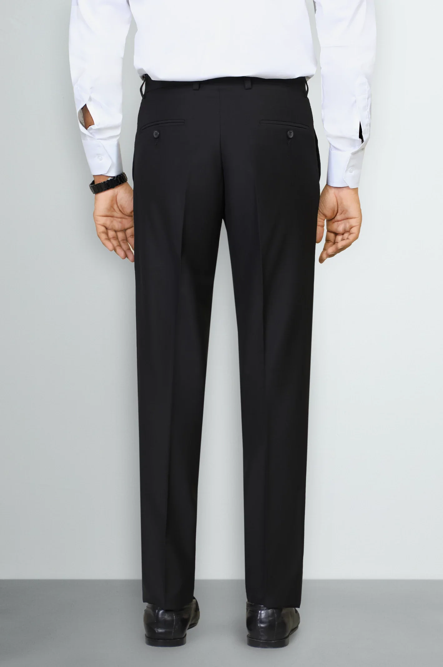 Black Regular Fit Formal Trouser - Image 3