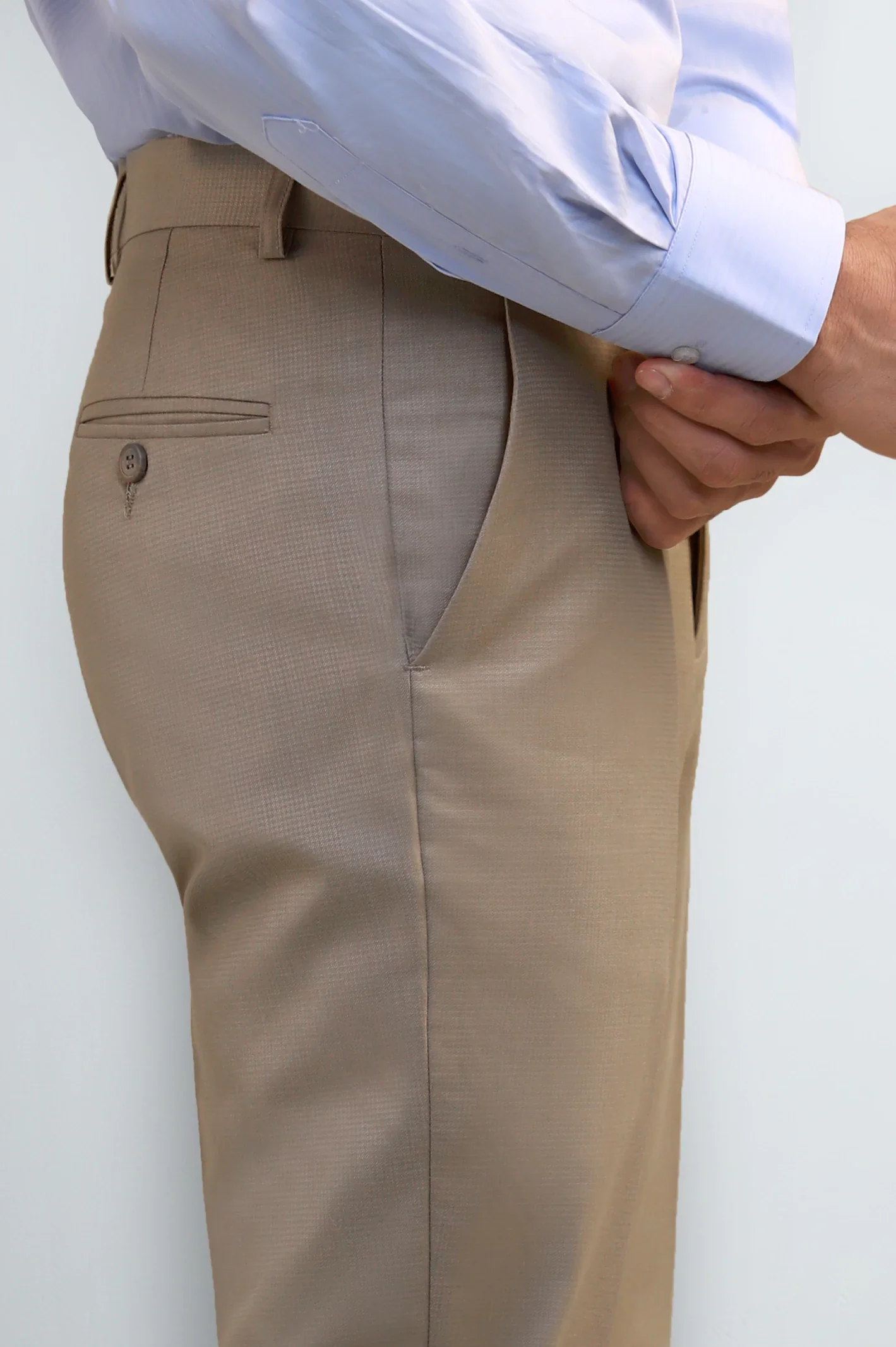 Fawn Regular Fit Formal Trouser - Image 2