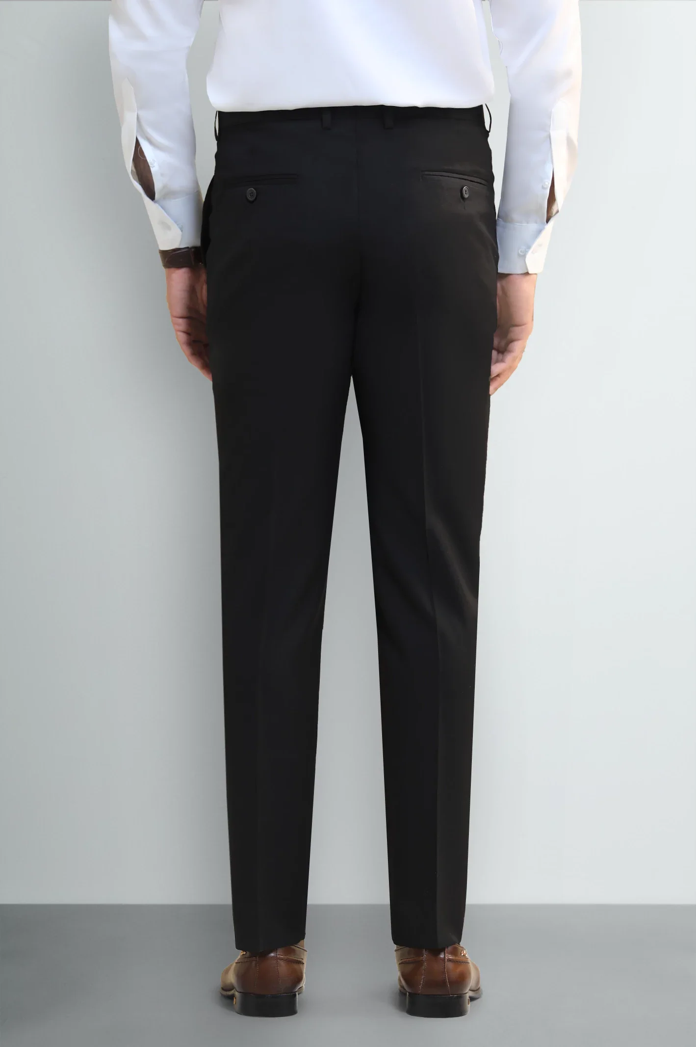 Black Regular Fit Formal Trouser - Image 3