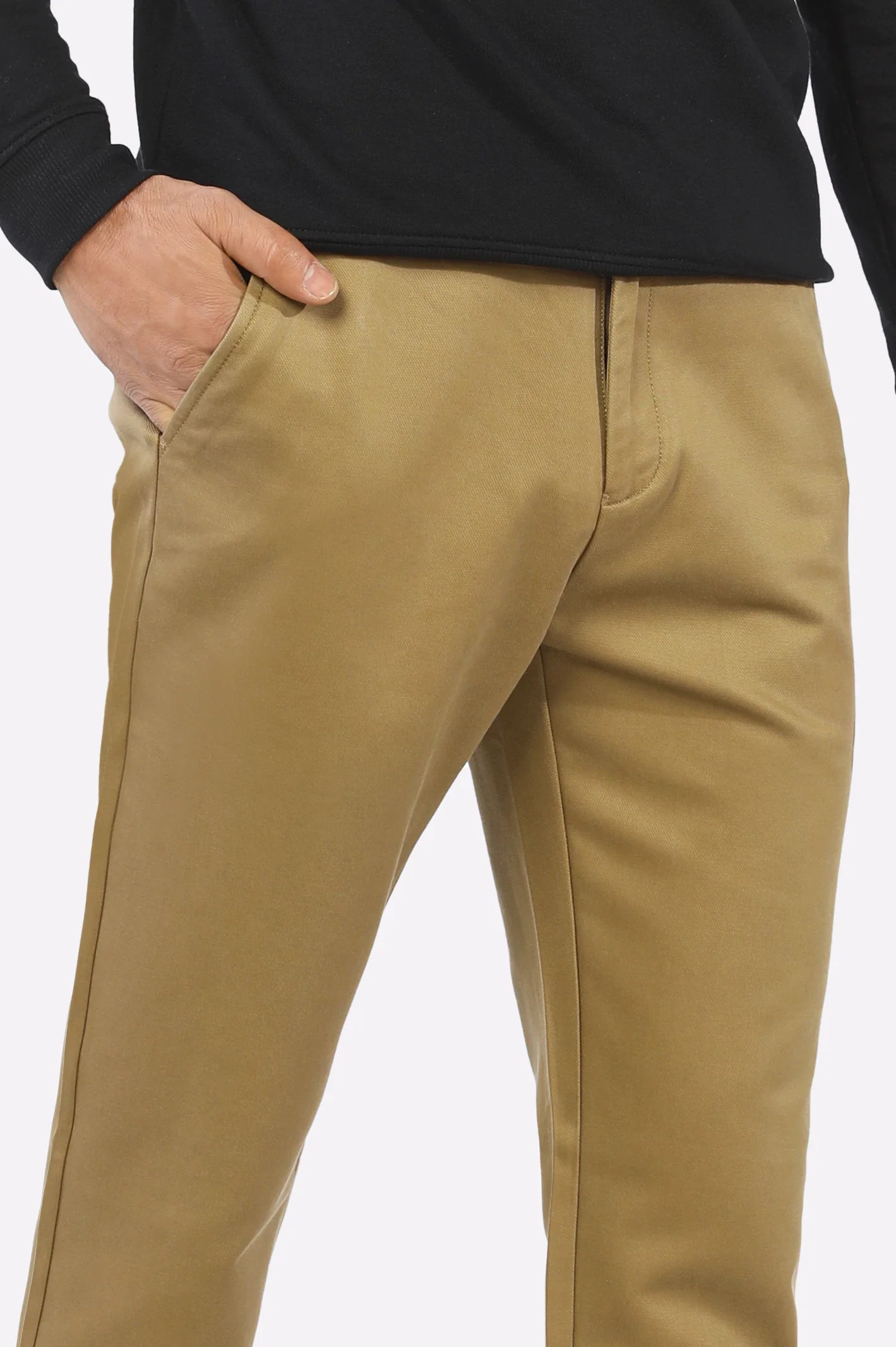 Khaki Smart Fit Cotton Chino - Image 2