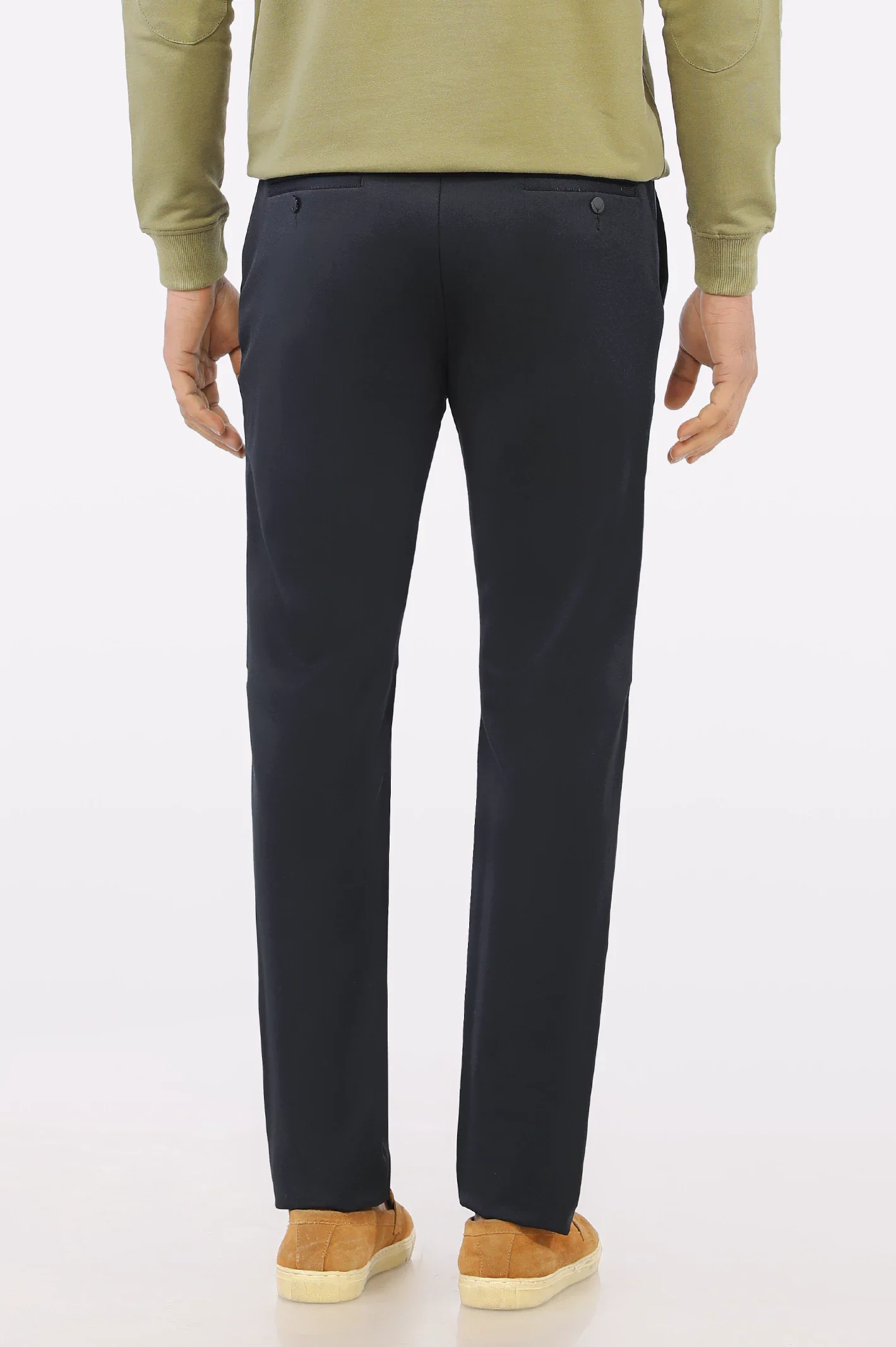Navy Blue Smart Fit Cotton Chino - Image 4