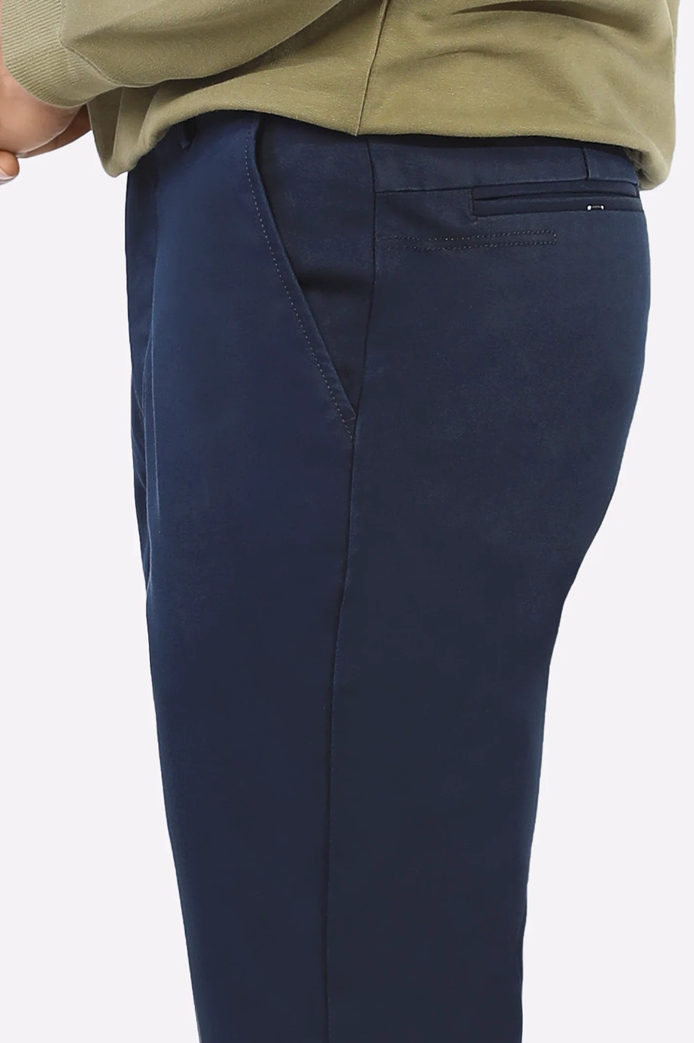 Dark Blue Smart Fit Cotton Chino - Image 2