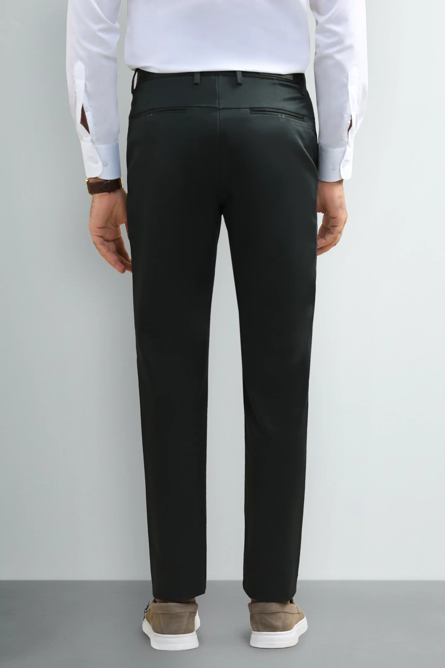 Dark Green Smart Fit Cotton Chino - Image 3