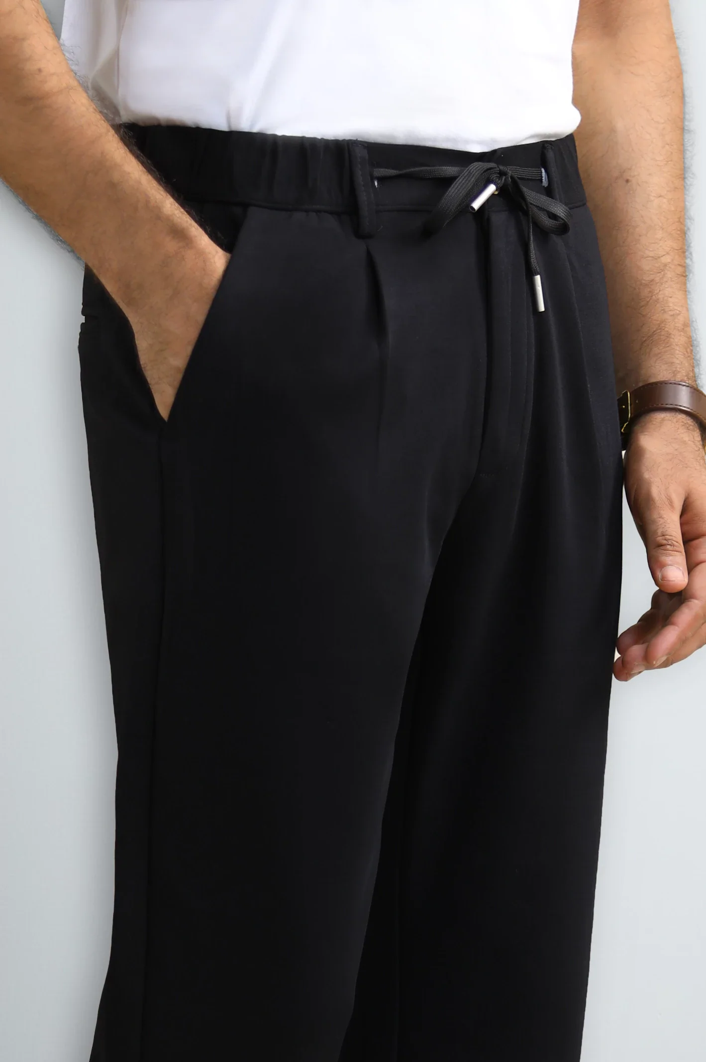 Black Smart Fit Casual Trouser - Image 2