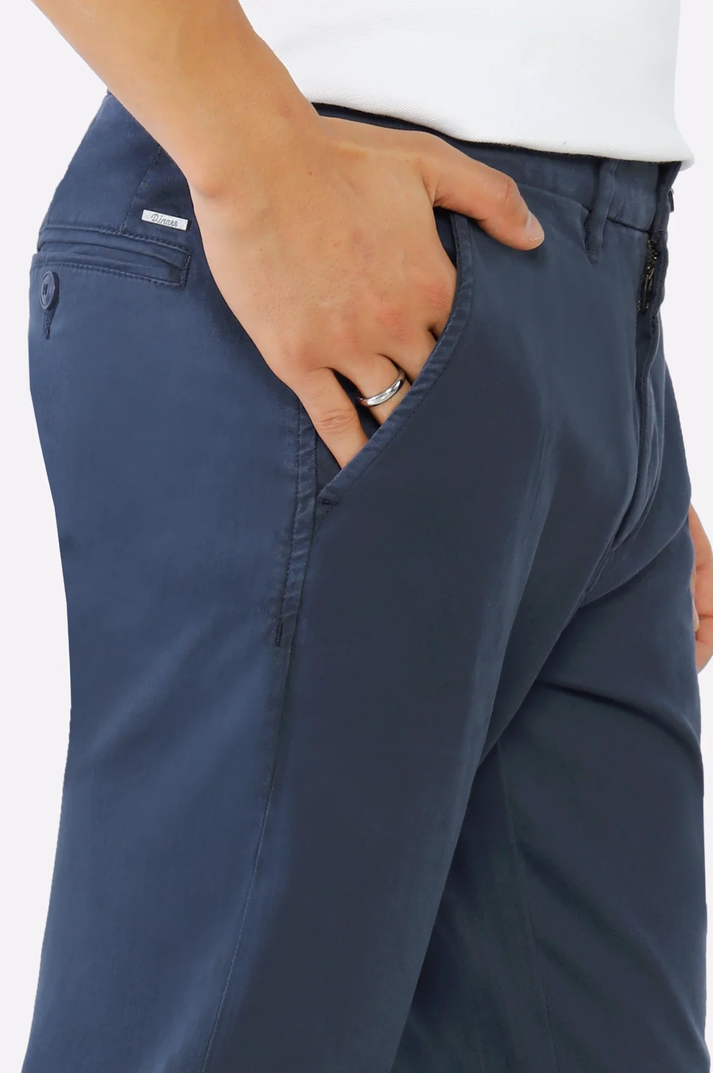 Navy Smart Fit Cotton Chino - Image 2