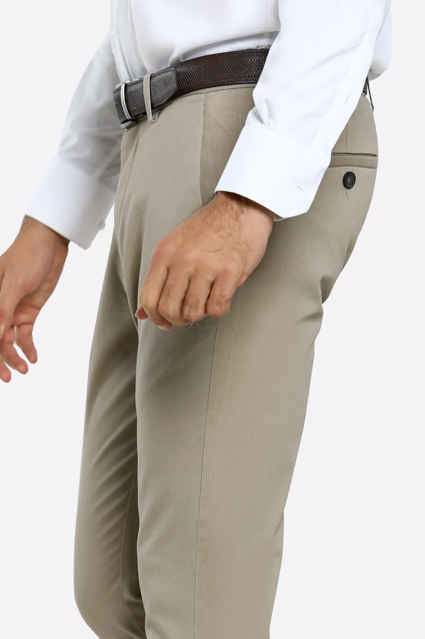 Khaki Smart Fit Cotton Chino - Image 2