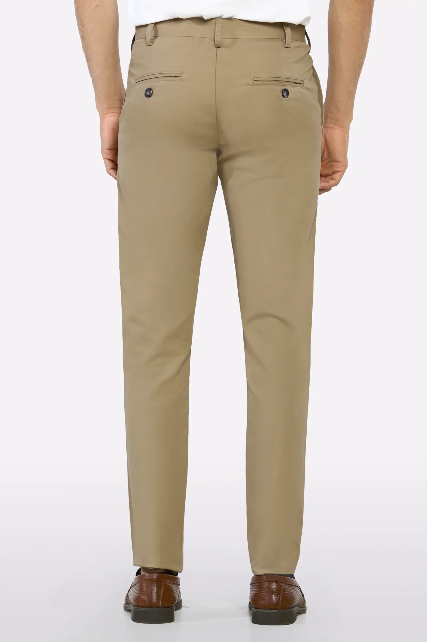 Khaki Smart Fit Cotton Chino - Image 3