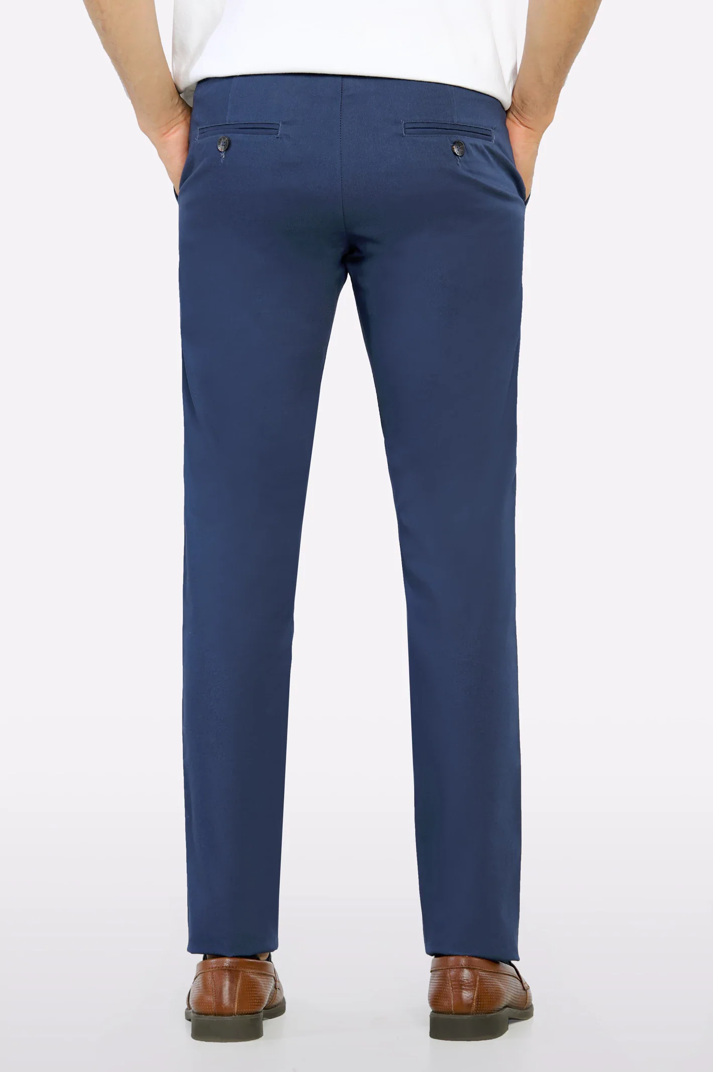 Navy Smart Fit Cotton Chino - Image 3