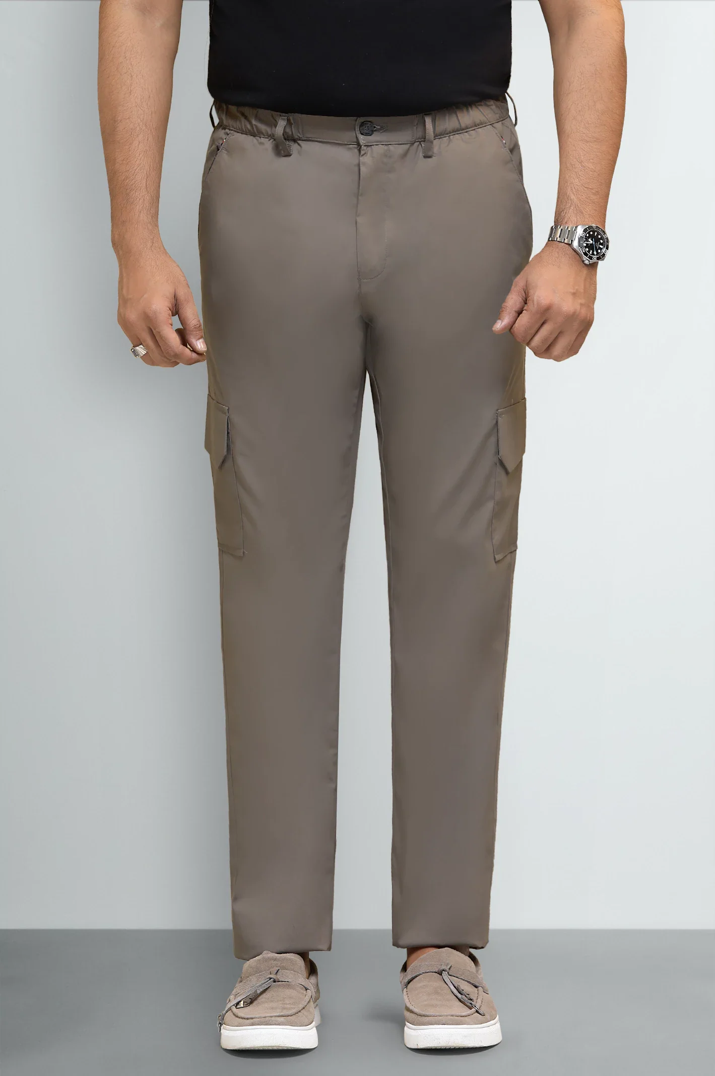 Medium Brown Smart Fit Cargo Pants