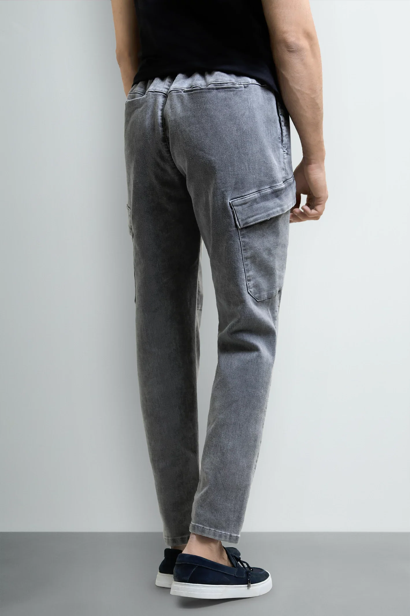 Grey Smart Fit Cargo Pants - Image 3