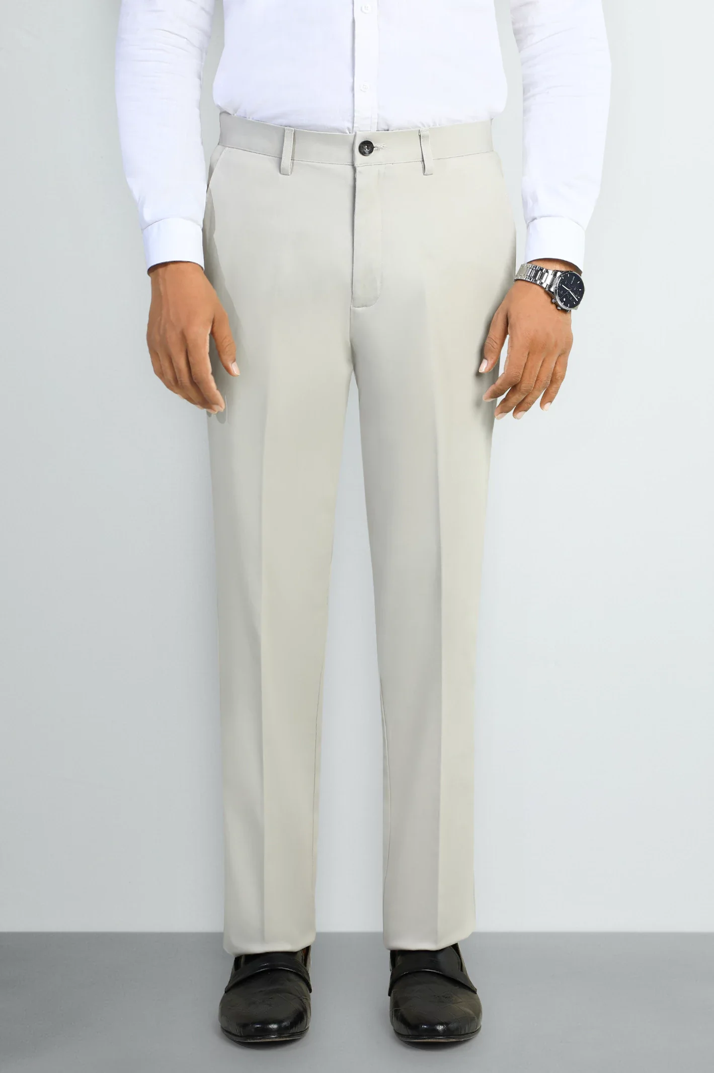 Stone Smart Fit Cotton Trouser