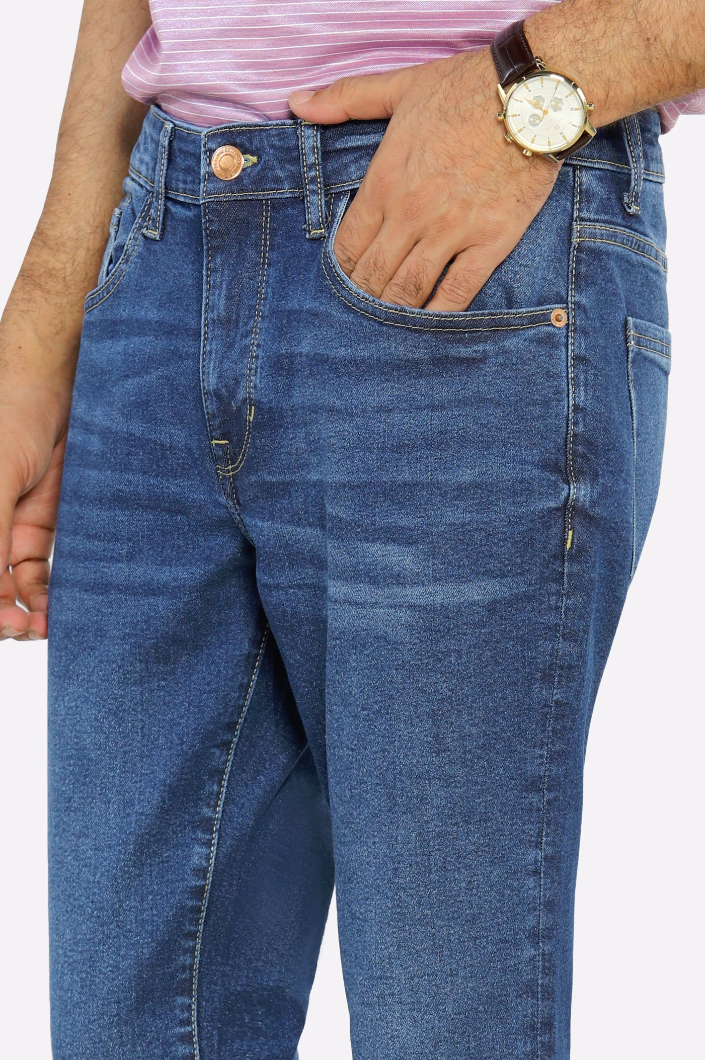 Medium Blue Modern Slim Fit Jeans - Image 2