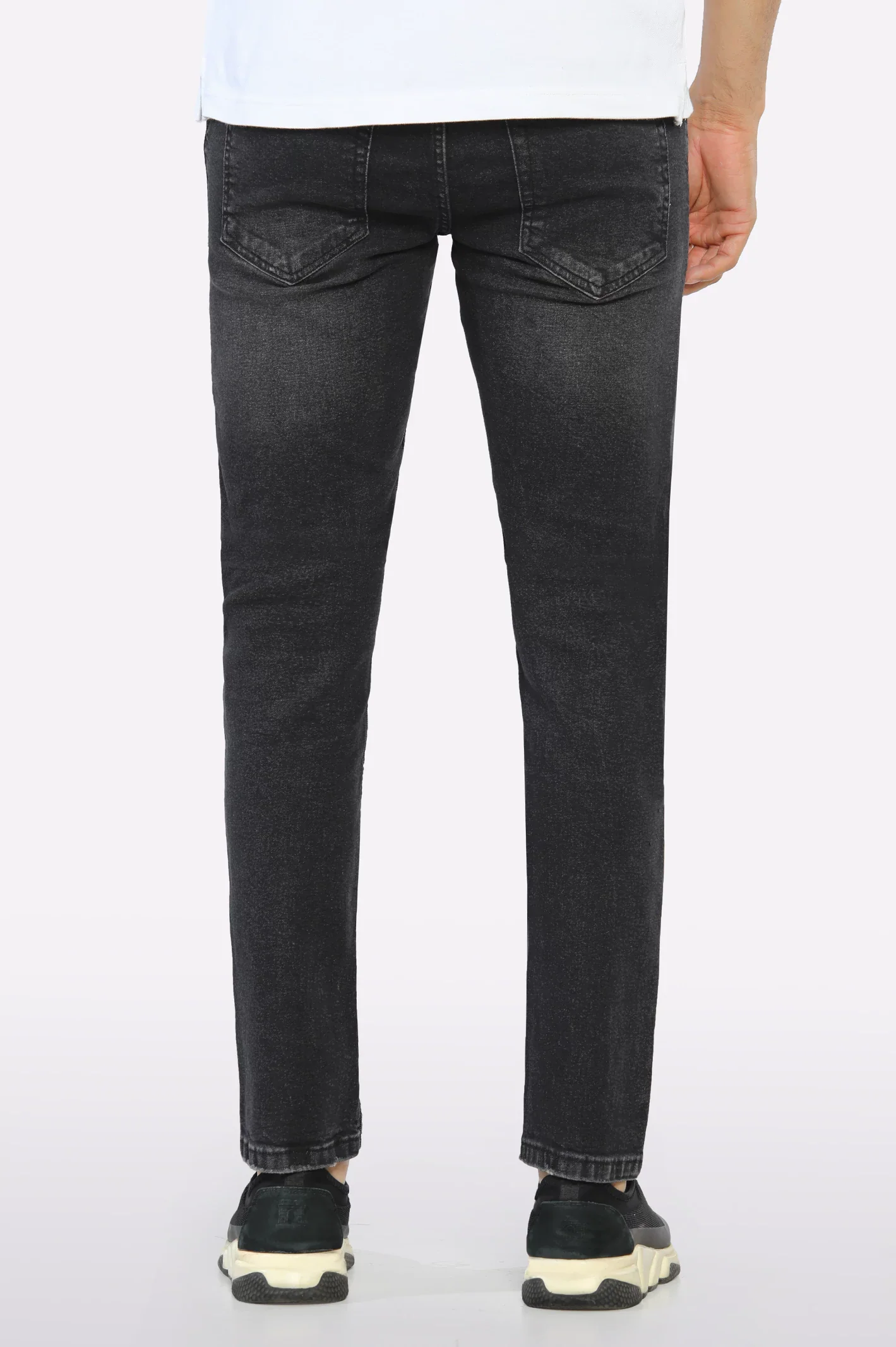 Dark Grey Tailored Fit Jeans - Image 3