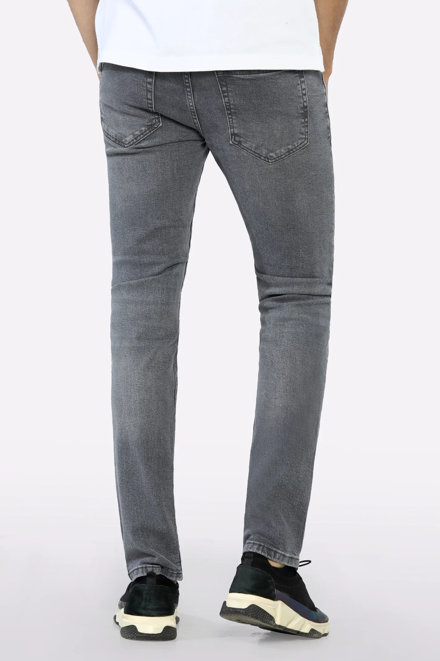 Light Grey Tailored Fit Jeans - Image 3