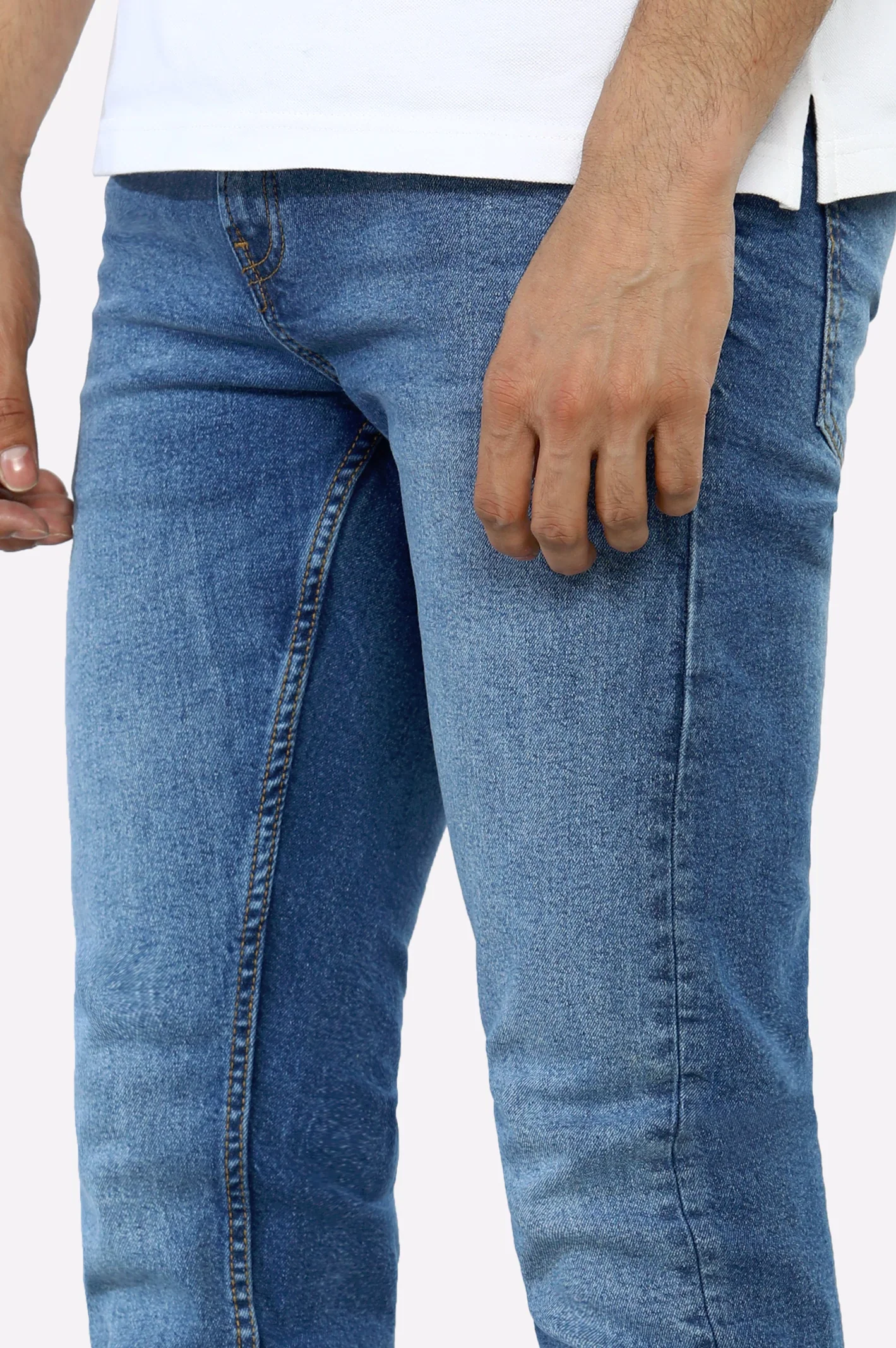 Medium Blue Tailored Fit Jeans - Image 2