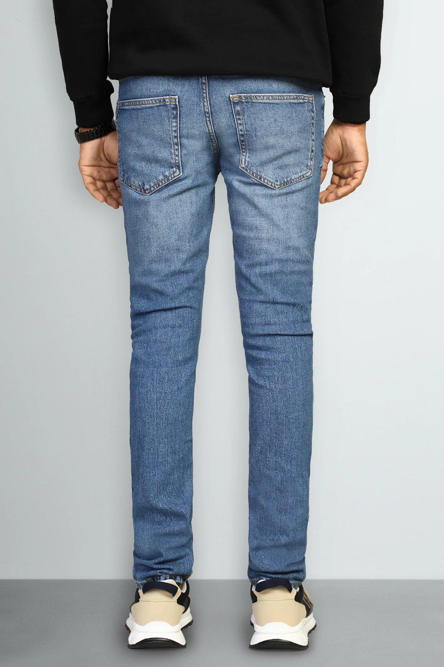 Medium Blue Modern Slim Fit Jeans - Image 3