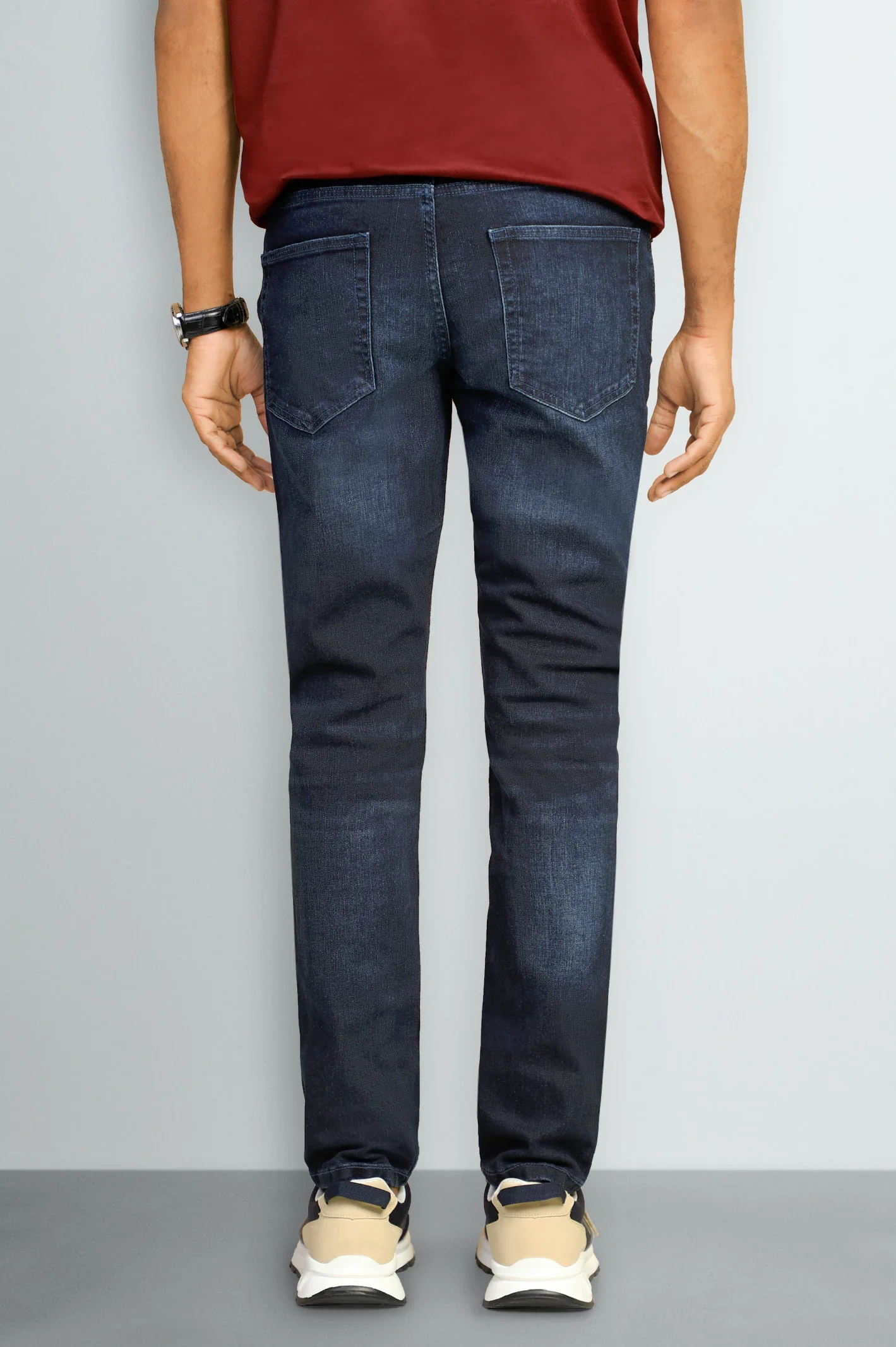 Blue Modern Slim Fit Jeans - Image 3