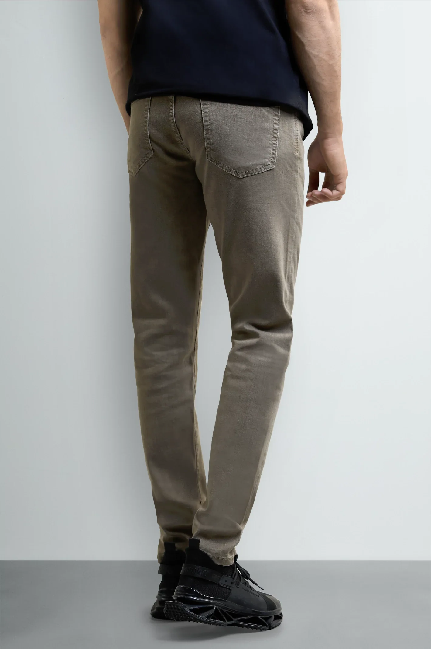 Khaki Slim Fit Jeans - Image 3